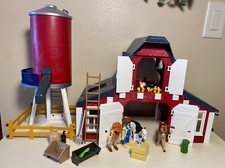 Playmobil #9315 Barn with Silo and lots of animals! 