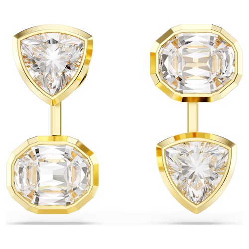 Swarovski Imber Earring Jackets, Asymmetrical Design, White, Gold-Tone 5705461 - Picture 1 of 6