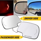 Right & Glass Mirror Left Heated Turn Signal for Cadillac Chevy GMC SUV Pickup