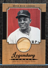 2001 Upper Deck Legends - Legendary Lumber BAT CARD #L-WM - Willie Mays