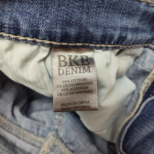 Pantalones de mezclilla BKE Carter para hombre 34x32 azul pierna recta lavado medio informales elásticos - Imagen 9 de 14