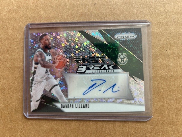 Damian Lillard 24-25 Panini Prizm Auto Disco Fast Break