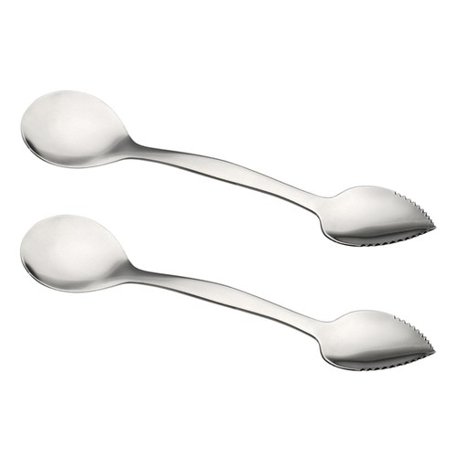 2PCS Stainless Steel Grapefruit Spoons Double- Digging Scoop Multipurpose Fruit - Picture 8 of 12