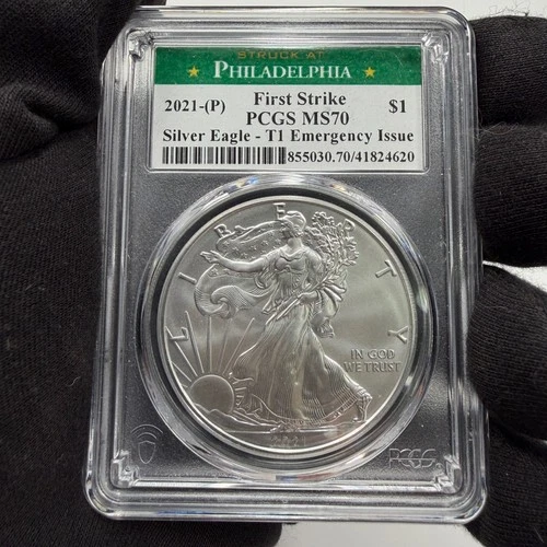 2021 (P)  $1 American Silver Eagle PCGS MS 70 T1 Emergency Issue - Item #002