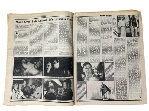 Vintage 1983 David Bowie GOOD TIMES Magazine NY Newspaper THE TUBES Blasters Ads - Picture 12 of 19