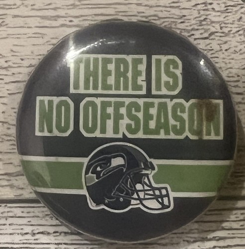 Seattle Seahawks Vintage Domo Solapa Pin Botón No Hay Fuera de Temporada LEER DESCRIPCIÓN - Imagen 1 de 4