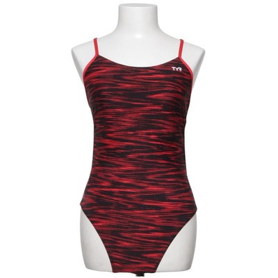 TYR, Badeanzug, Größe: 32, Rot/Schwarz, Elasthan/Polyester, Zebra, Damen #xpP
