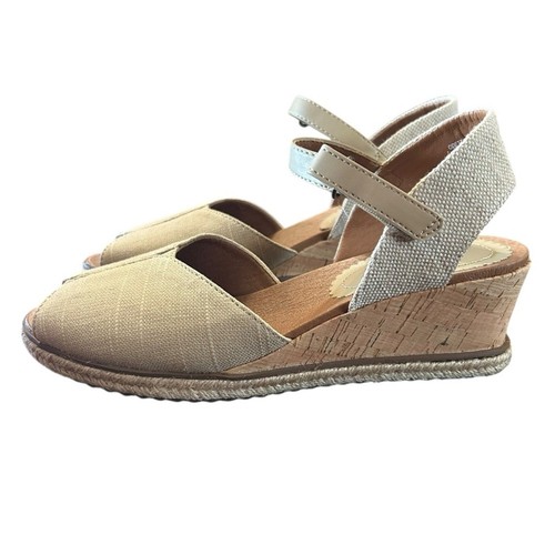 Bare Traps Odetta Espadrille Keilsandale neutral Tweed Canvas Größe 10 - Bild 6 von 10