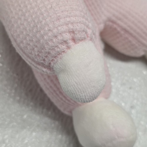 Vintage Carters Pink Waffle Weave Thermal Pajamas Baby Rattle Plush Prestige - Picture 18 of 21