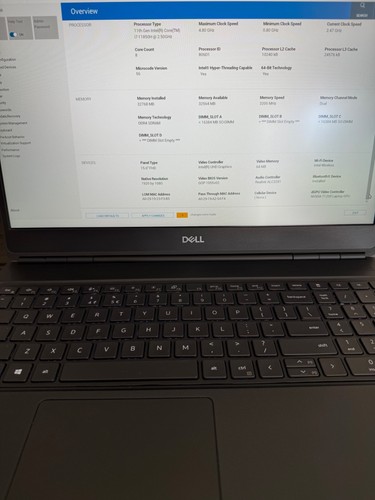 Dell Precision 7560 CAD/Gaming Laptop, 15.6" i7-11850H, 32GB 512GB SSD - Afbeelding 4 van 5
