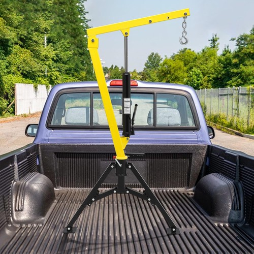 Hydraulic Pickup Truck Crane 1000 Lbs Heavy Duty 360° Swivel Hitch Mounted Crane - Picture 2 of 9