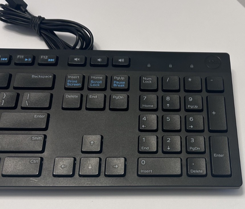 Genuine Dell USB Wired PC Computer Black Slim Keyboard ORKRON L0300 - Picture 4 of 11