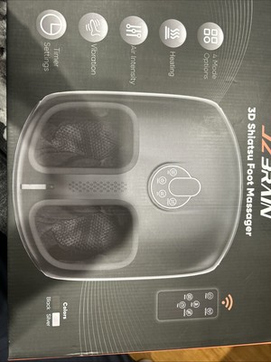 JZBRAIN Shiatsu Foot Massager Machine with Heat : Deep Kneading Foot Massager