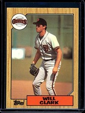 1987 Topps Tiffany #420 Will Clark Rookie – Near Mint or Mint