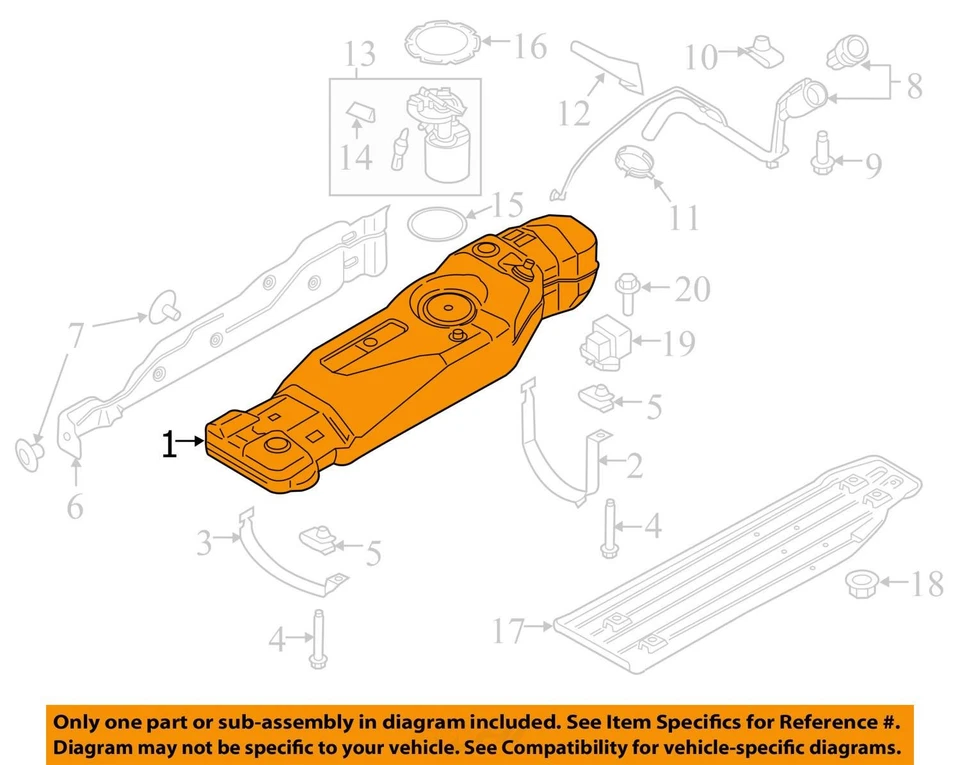 (LOCAL PICKUP ONLY) Fuel Tank 157.00" Wb 36 Gallon Fits 15-20 FORD F150 PICKUP 1 Foto 3 de 4