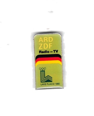 ARD/ZDF Germany TV Lake Placid 1980 Olympic Media Pin Milano 2026 Trader