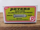 Empty Nos "Promotional" 1980's Peters Rustless 22 Lr Ammo Shell Box