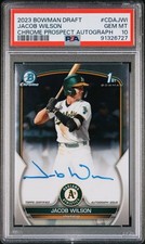 2023 Bowman Draft Jacob Wilson Chrome Auto 1st #CDA-JWI PSA 10