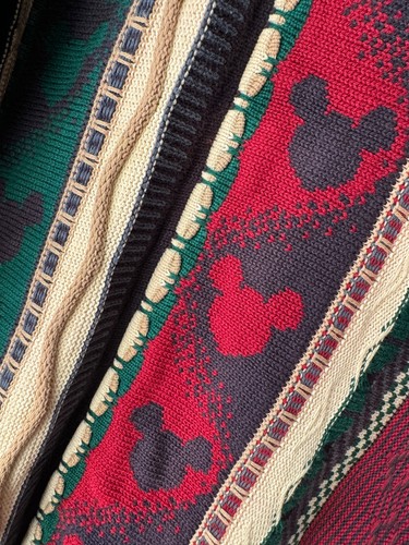 Vintage 90s Disney Mickey Mouse Inc. Sweater Mens XXL Coogi Style Immaculate - Picture 3 of 7