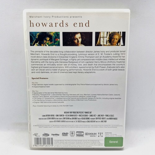 Howards End DVD All Region 2-Discs + Booklet 1992 Merchant Ivory Romance Drama - Picture 2 of 10