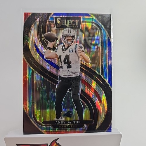 2024 Panini Select Premier Level Andy Dalton #106 Red & Blue Shock Prizm - Picture 3 of 5