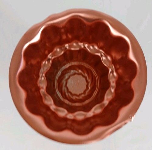 Molde de gelatina de cobre vintage molde de pudín acanalado decoración de pared de cocina - Imagen 5 de 6