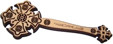 Holy Land Market Priest Hand held Blessing Cross by Laser - 3 Layers - 9 Inches