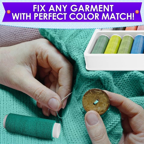 39 Colors Sewing Thread Set 140 Yards Each - Polyester Thread for Sewing Thre... - Picture 5 of 9