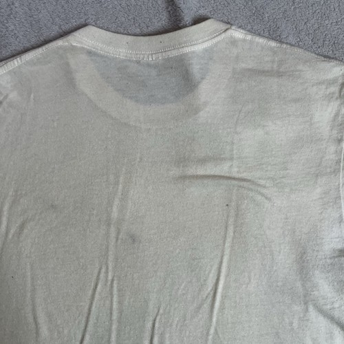 Vintage 80s Lee Blank White T-Shirt Small/Medium Painters Stained Distressed Tee - Picture 12 of 15
