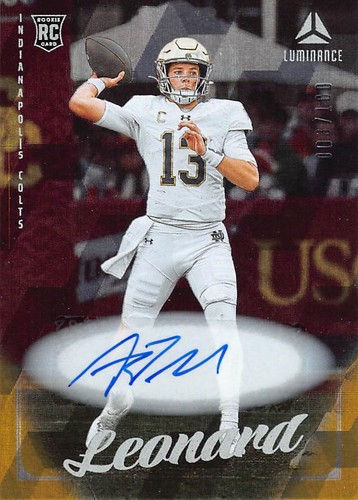 Panini Luminance #106 Riley Leonard Base Luminance Gold Auto #/100 2025 - Imagen 1 de 2