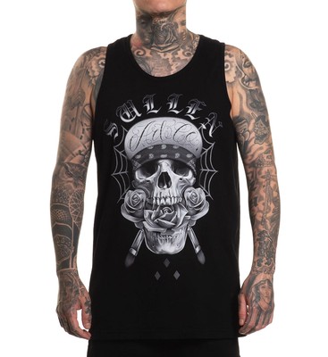 Sullen Clothing Tank Top Flipped Tattoo Schädel Skull Bandana Rosen