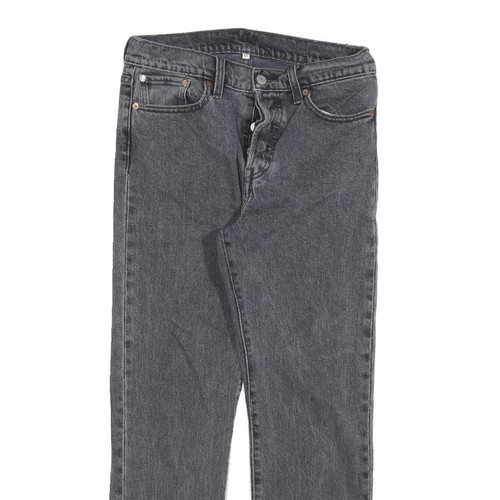 LEVI'S 501 Damen Jeans Grau Regular Gerade Denim Raw W28 L26 Ausgefranst Saum - Bild 2 von 6