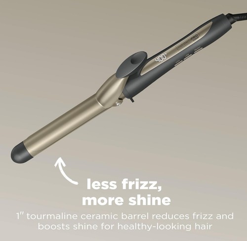 InfinitiPro Conair Nano Tourmaline Ceramic Curling Iron 1" Adjustable Heat - Picture 19 of 24
