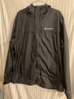 COLUMBIA SZ.L.WATERTIGHT II OMNI TECH RAIN JACKET HOODED FULL ZIP 