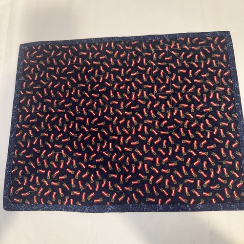 Set Of 4 Americana Flag Quilted Placemats Table Decor Handmade- Each Is Unique - Picture 4 of 13