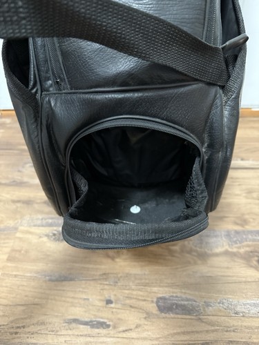 Vintage Ping Tour Staff Bag Black 6-Way Top Cart w/ Rain Cover Single Strap - Picture 6 of 13