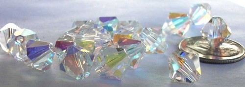 10mm Swarovski 5301 Crystal Bicone Beads Crystal - Picture 2 of 4