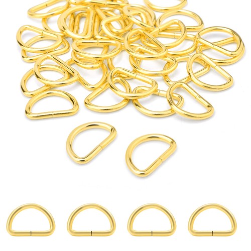 100 Pack 1/2" D Ring Metal Purse Straps Buckle Small Dog Collars Hardware Dee... - Bild 1 von 6