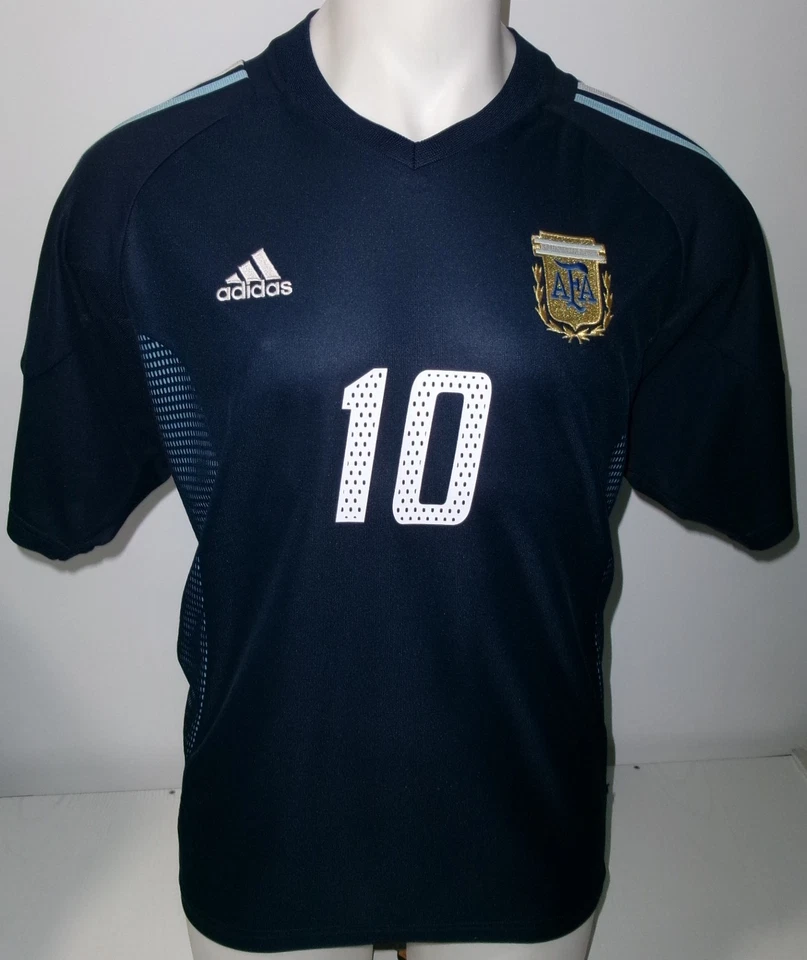 ORTEGA camiseta auténtica azul marino Adidas Mundial Corea Japón 2002 ARGENTINA - Imagen 3 de 4