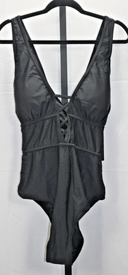 Flatter Me One Piece Swimsuit Black Plus Size 3XL NWT Polyester, Nylon & Spandex