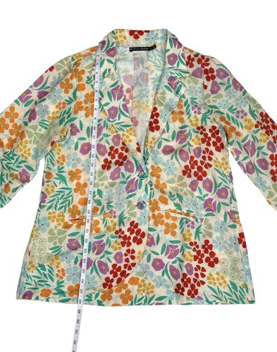 Gudrun Sjoden 2-teiliger Blazer (S) & Hose (M) Baumwolle mehrfarbig geblümt - LESEN - Bild 16 von 24