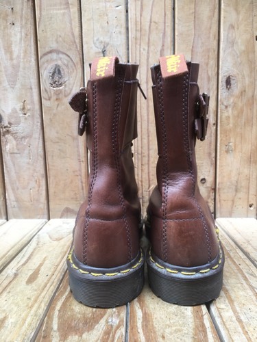 🔥VTG Dr. Martens Brown strappy Men’s Leather Lace Up Boots Sz UK 6 Us 7 EUR 39 - Picture 8 of 24