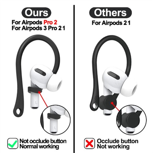 10 Pairs Sports silicone ear mounts for Apple AirPods pro 2/3 accessories - Picture 2 of 5