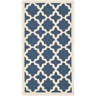 Safavieh CY6913 Courtyard Area Rug Runner 2' X 3'-7" Navy/Beige