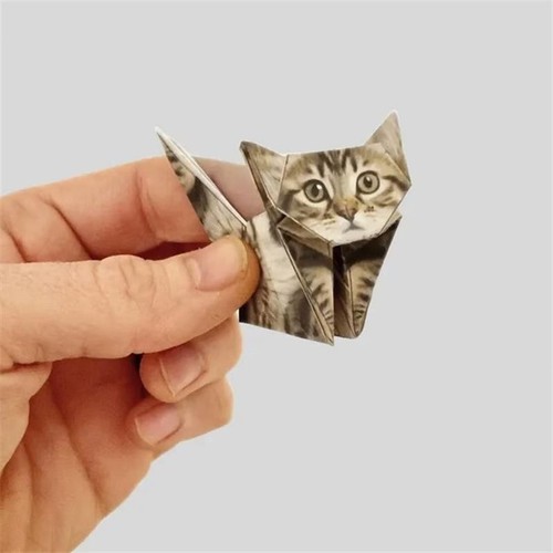 DIY Papier Katzen - 50 Blatt DIY Origami Papier zum Falten Niedliche Tier Katze Figuren Neu - Bild 10 von 18