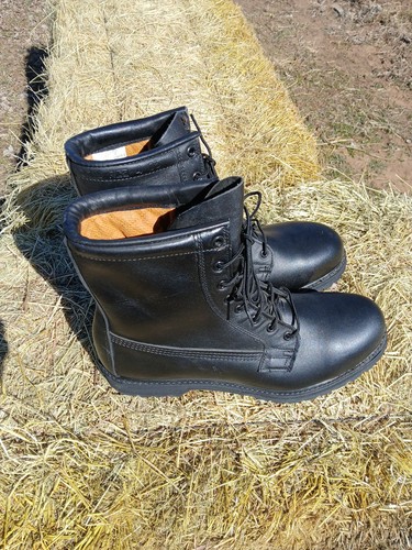 ANSI Z41-PT99 Stahlkappe Stiefel Vibram Sohle Schwarz Leder Herren USA 11-1/2 R OPEN BOX - Bild 2 von 8