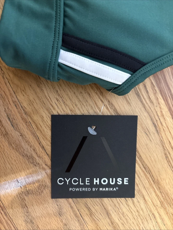 NWT Marika Cycle House Size S Elizabeth Sports Bra Evergreen Green Black White - Image 3 of 4