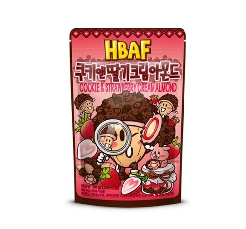 6 X HBAF Galleta y Fresa Crema Almendra 190g de Corea - Imagen 2 de 2