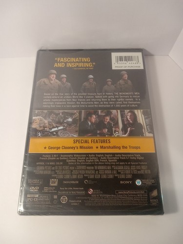 The Monuments Men (DVD, 2014) BRAND NEW SEALED - Picture 3 of 3