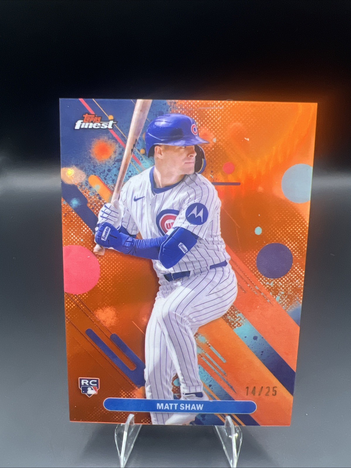 2025 Topps Finest - Common Matt Shaw #85 Orange Refractor /25 (RC)